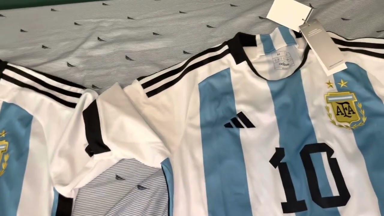 (Real vs Fake/Legit Check) Argentina World Cup 2022 Qatar Messi Jersey Review
