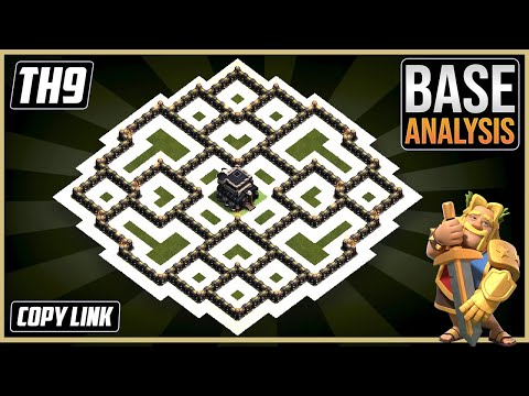 BEST INSANE TH9 HYBRID/TROPHY[defense] Base 2025!! COC TownHall9 Hybrid Base Design – Clash of Clans
