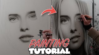 Painting the MAJOR ELEMENTS of Portraits | Airbrush Painting Tutorial (part 2)