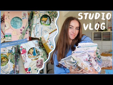 studio vlog  making journals packing orders creating content