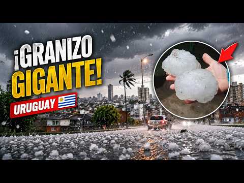 ¡impresionante! Brutal Tormenta de Granizo en Uruguay
