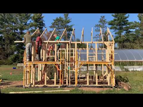 That went quicker than I expected! Building our greenhouse Day 1