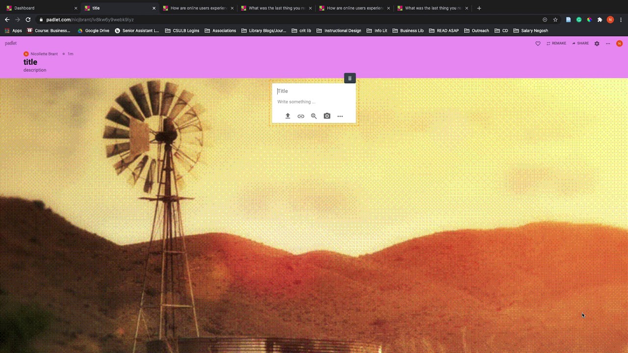 Padlet for Library Instruction