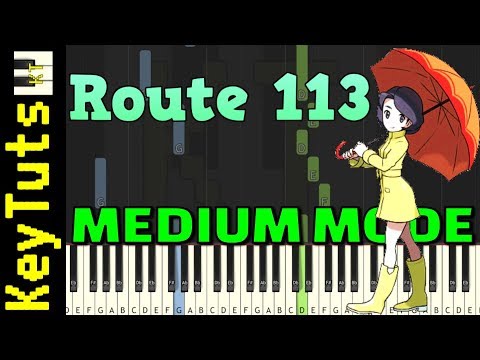 Route 113 from Pokemon Ruby and Sapphire - Medium Mode [Piano Tutorial] (Synthesia)