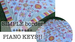 Make a simple PIANO KEY border-grow your quilt-use your scraps
