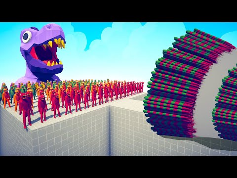 100x TYRANNOSAURUS REX + GIANT T-REX vs EVERY DUO GODS - Totally Accurate Battle Simulator TABS