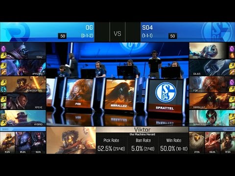 S04 vs OG Game 2 Highlights - FC SCHALKE 04 vs ORIGEN EU LCS Week 2 Summer 2016