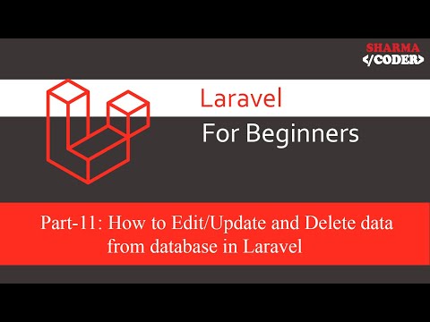 Laravel for Beginners Part 11 How to Update and Delete data in laravel | MySql | With Success msg