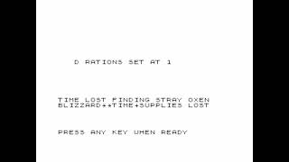 Pioneer Trail (aka. Oregon Trail) for the ZX81