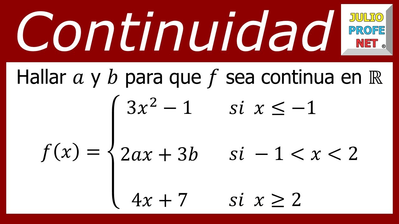 CONTINUITY OF A FUNCTION - Exercise 2