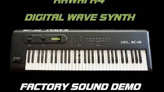 Video thumbnail for KAWAI K4 Factory sounds demo by RhythmicBliss