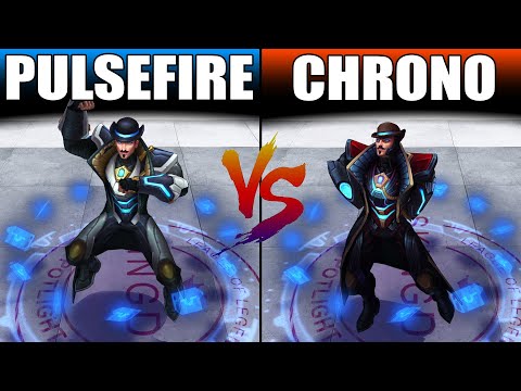 Pulsefire Twisted Fate VS Pulsefire Twisted Fate Chrono Chroma - Skin Comparison