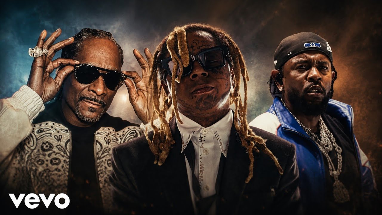 SNOOP DOGG FT KENDRICK LAMAR & LIL WAYNE - NO FRIENDS (official music visualiser)