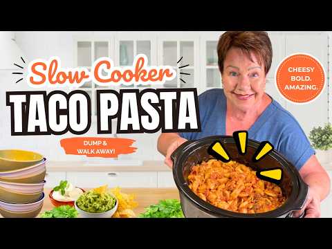 Slow Cooker Taco Pasta | Easy Crockpot Recipe with Ground Beef