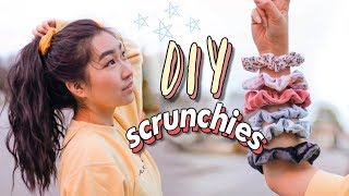 DIY SCRUNCHIES ☁️⭐️ (3 Methods - no sew & sew)| JENerationDIY