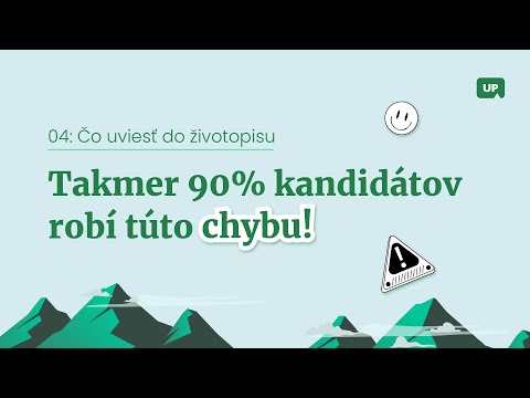 Video: Pracovné skúsenosti — najdôležitejšia časť životopisu