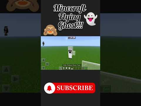 Minecraft flying ghost tutorial!🙈👻🤍#shorts