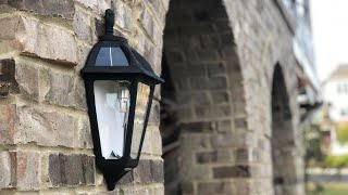 Watch A Video About the Polaris Black LED Solar Outdoor Wall Light