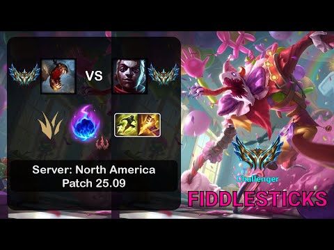 Fiddlesticks Jungle vs Ekko - NA Challenger - Patch 25.09