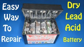 Easy way  to repair 12v lead acid battery step by step , Awesome project that can help you