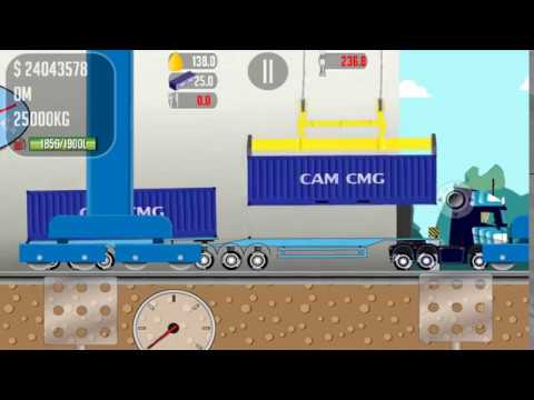 The game Trucker Joe is transporting the container to the launch pad