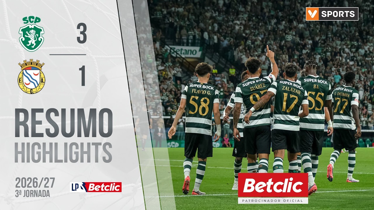 Resumo: Sporting 3-1 Alverca (Liga 26/27 #3)