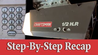 How to reprogram exterior keypad for Craftsman 1/2HP  garage door opener