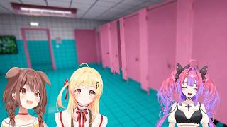 Korone, Kanade, and Vivi Spotted a Sussy Door