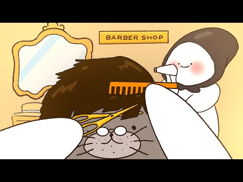Seal's Barber Shop Visit🫧 [ASMR animation]