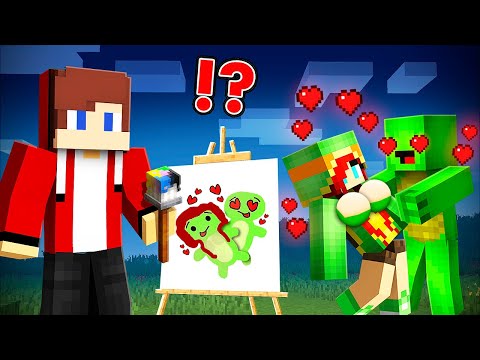 JJ Pranks Mikey with Drawing Mod in Minecraft Challenge!