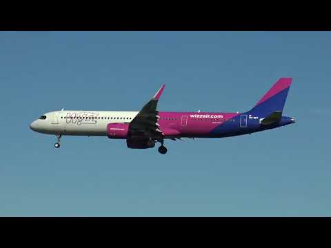 Wizz Air Airbus 321Neo 9H-WDT Landing Malaga LEMG