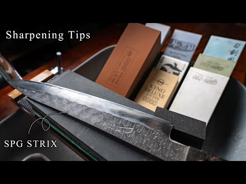 Sharpening Sujihiki knives in SPG STRIX steel