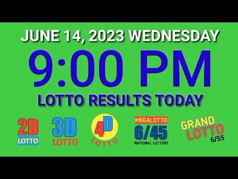 9pm Lotto Result Today PCSO June 14, 2023 Wednesday ez2 swertres 2d 3d 4d 6/45 6/55