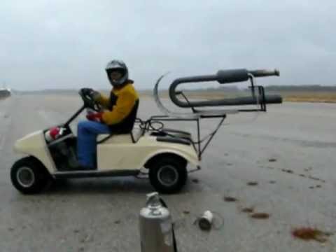 Justin's Pulsejet-powered Golf Cart