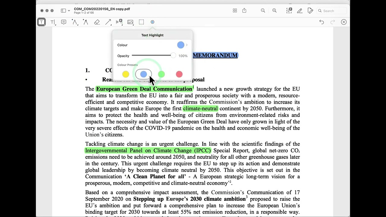 Highlighting and annotating pdfs for interpreters
