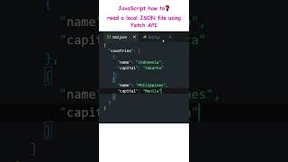 Reading a local JSON file in JavaScript using Fetch API