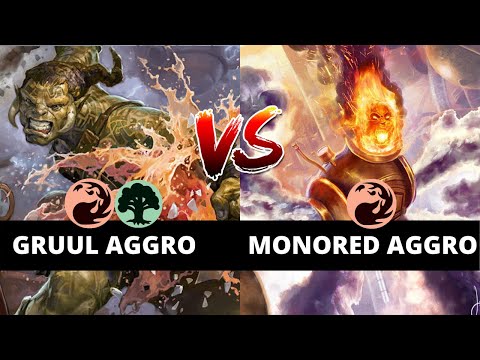 Gruul Aggro (Red Green) Deck vs  Monored Deck - Magic the Gathering Arena Standard Ladder MTG MTGA