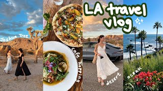 LA travel vlog 🌴 glamping at joshua tree, nice restaurants in malibu & newport, driving the IONIQ 6