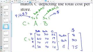 Matrices Matrix Multiplication and Word Problems