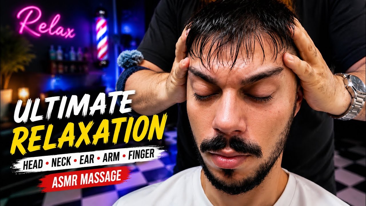 ASMR Ultimate Relaxation 💆 Head, Neck, Ear & Arm Massage + Finger Cracking
