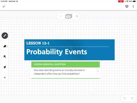 Probability Events (Lesson 12-1)