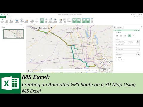 MS Excel: Creating an Animated GPS Route on a 3D Map Using MS Excel