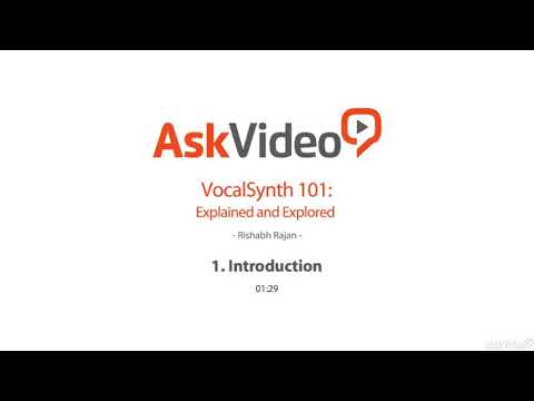 Intro Course For VocalSynth By Video