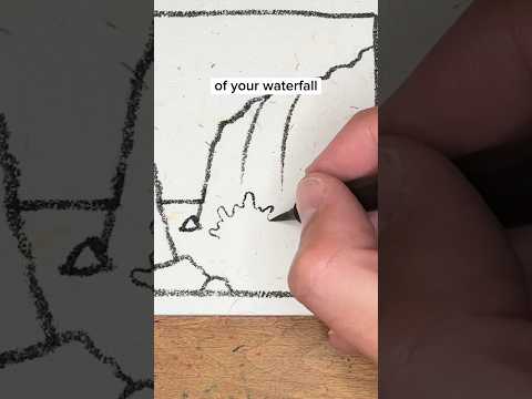 Easiest Waterfall Drawing Tutorial! #howtodraw