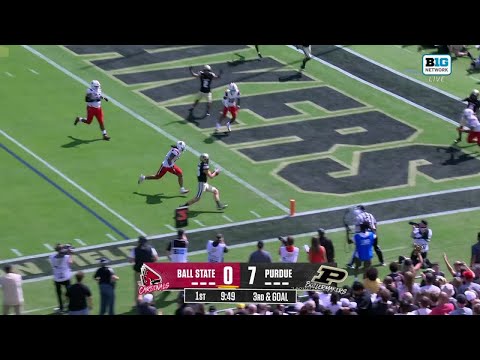 Ryan Browne Gets the Edge and Take it in for the Score vs. Ball St. | Purdue Football