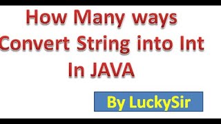 How to convert String to Int in java