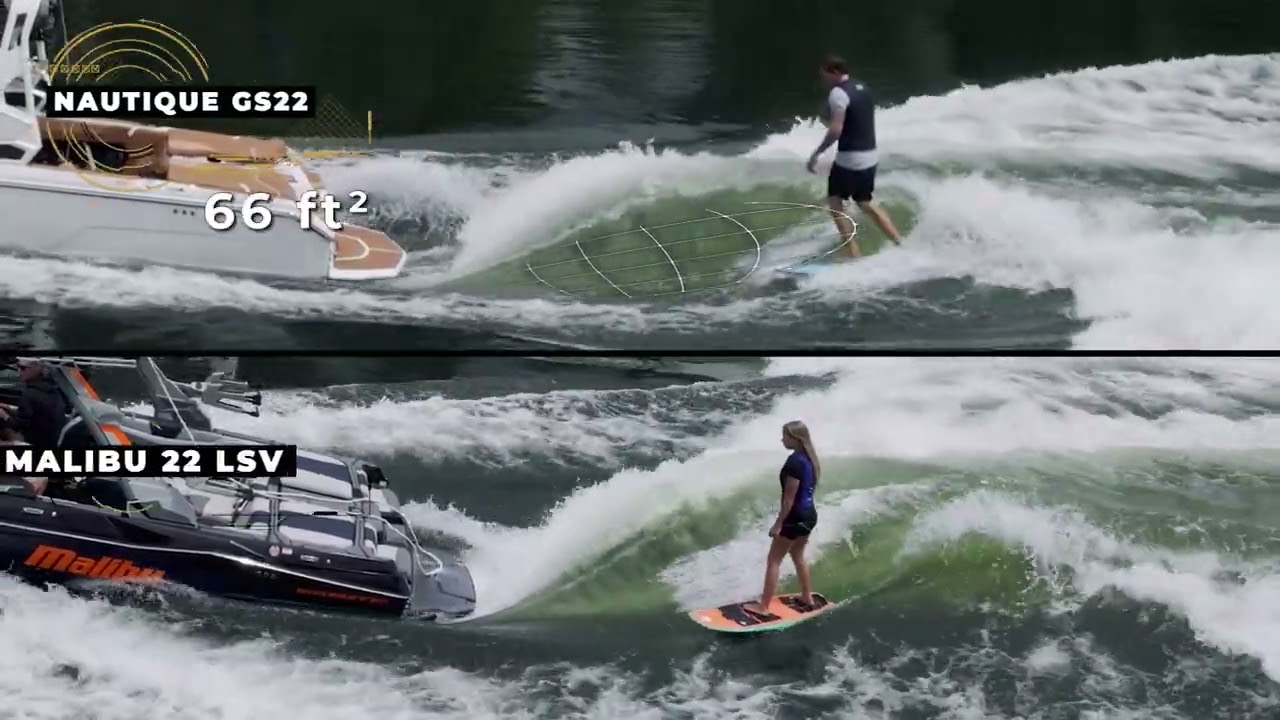 Malibu Wakesetter 22 LSV vs Nautique GS22 | Wave Quality Comparison