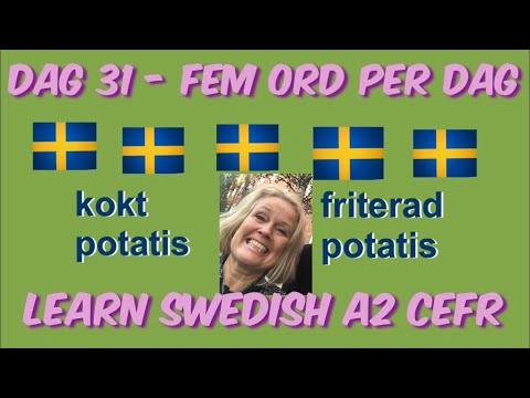 Lär dig svenska - Dag 31 - Fem ord per dag - Matord! - A2-CEFR - Learn Swedish - 71 undertexter!