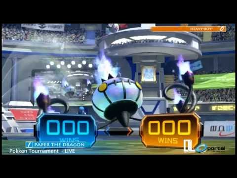 Paper the Dragon vs Heavy-Boy- - Pokken at Portal 6/14/16