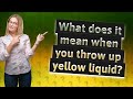 What does it mean when you throw up yellow liquid?